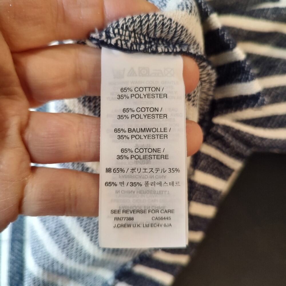 J.Crew Striped Baja Hoodie in Navy/White Size Medium - Picture 8 of 12
